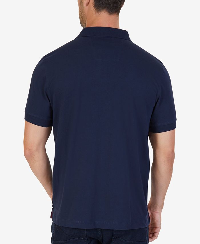 Nautica Men's Big & Tall Stretch Mesh Polo Blue Size LT