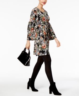 NY Collection - Petite Printed Empire-Waist Dress