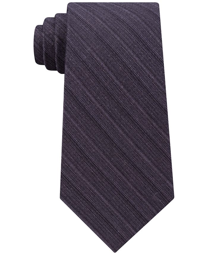 Calvin Klein Men's Unsolid Solid Stripe Tie - Macy's