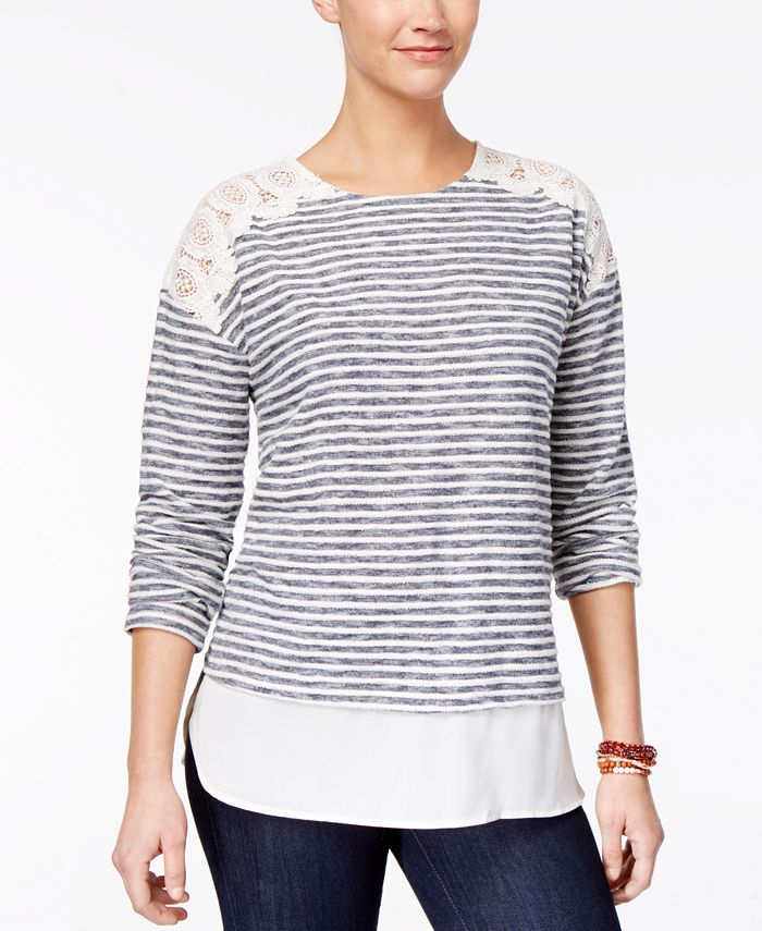 Style & Co Layered-Look Top, Created for Macy's - Macy's