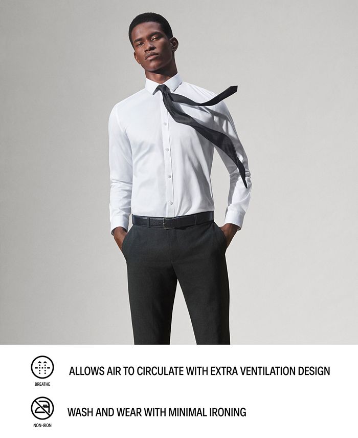 Calvin Klein Men's Infinite Cool Non-Iron Slim-Fit Shirt & Reviews ...
