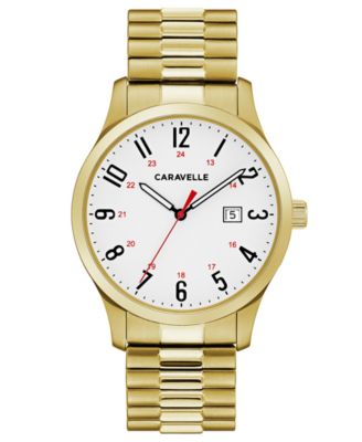 Caravelle - Men's Gold-Tone Stainless Steel Bracelet Watch 40mm