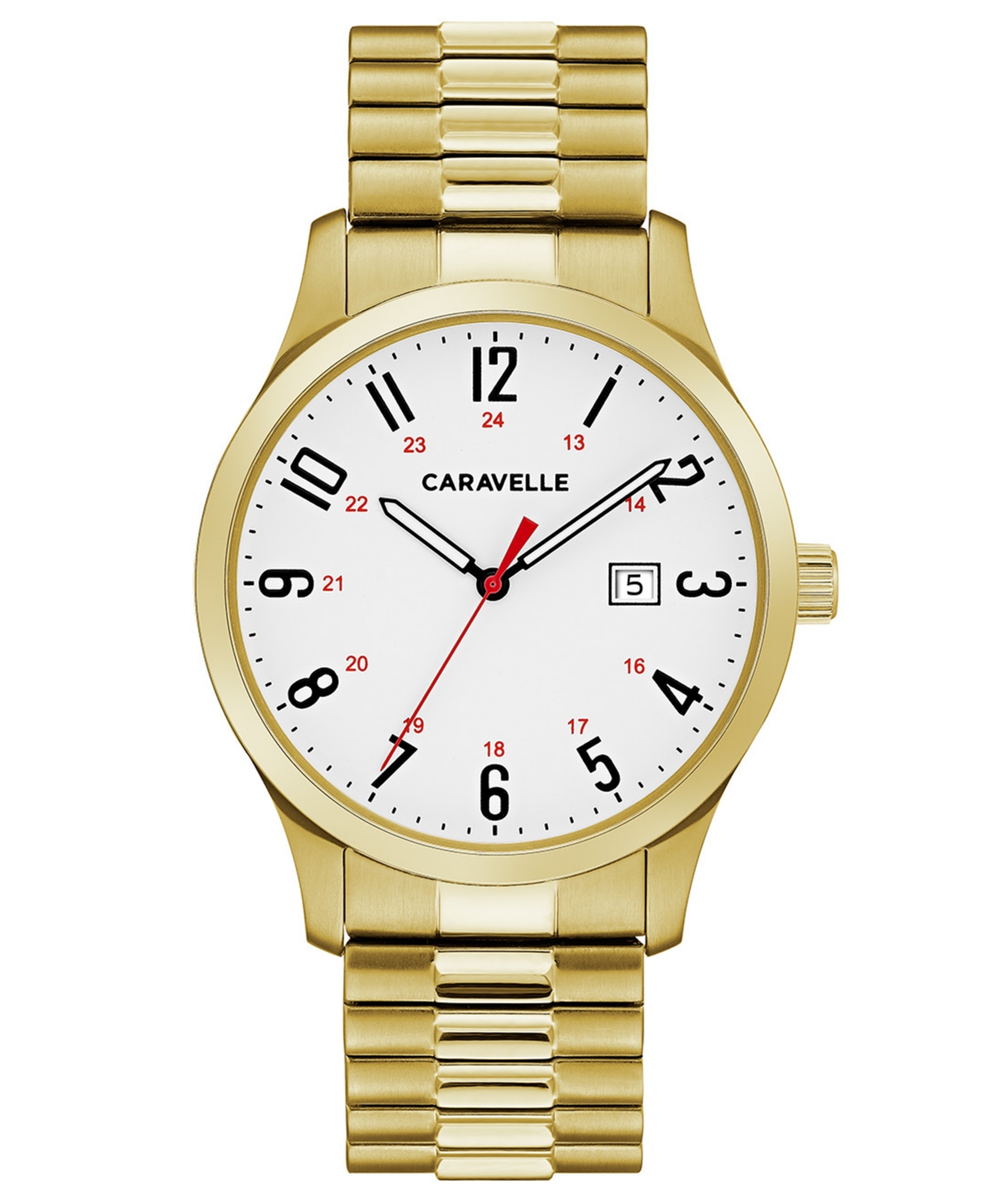 Caravelle Designed by Bulova Men's Gold-Tone Stainless Steel Bracelet Watch 40mm Women's Shoes