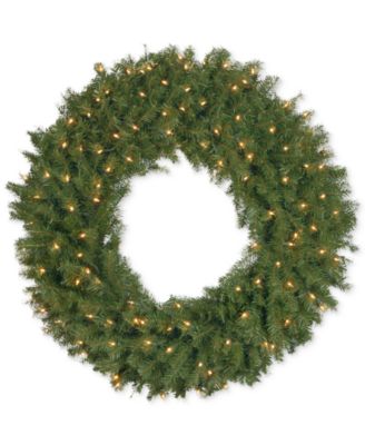 National Tree Company - 36" Norwood Fir Wreath With 100 Clear Lights