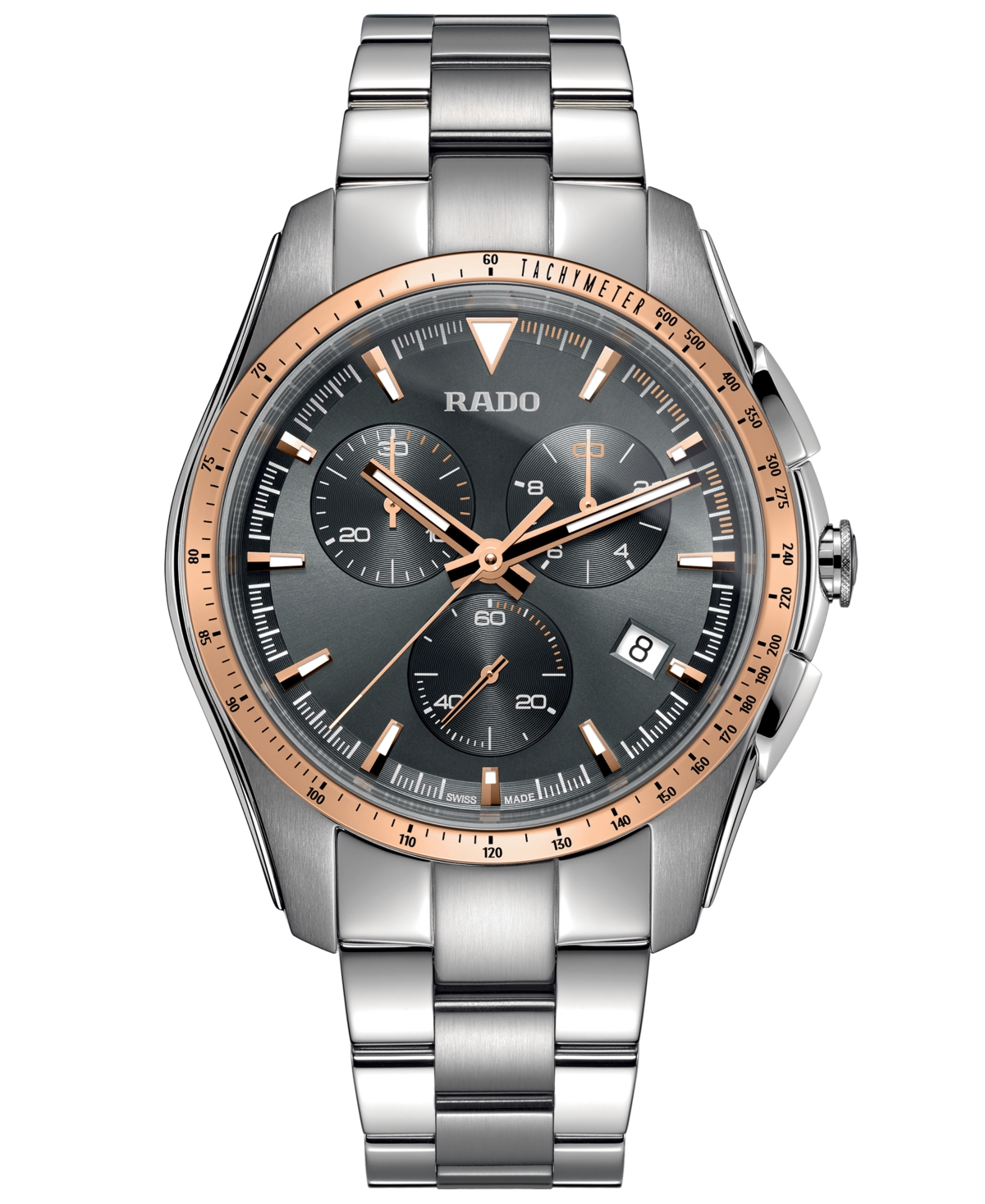 Rado Men's Swiss Chronograph Hyperchrome Stainless Steel Bracelet Watch 44.9mm In No Color