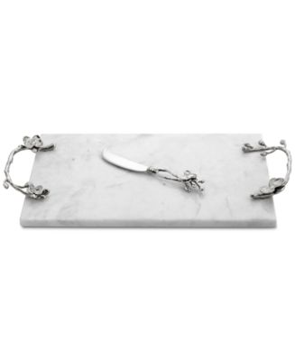 Michael Aram White Orchid Large Marble Cheeseboard With Knife - Macy's