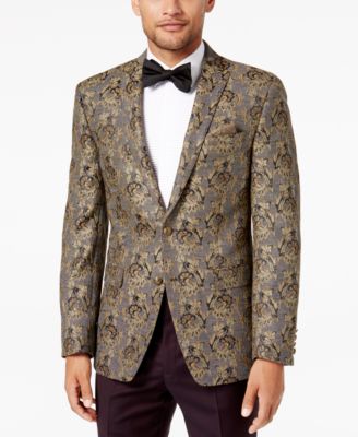 gold and black dinner jacket