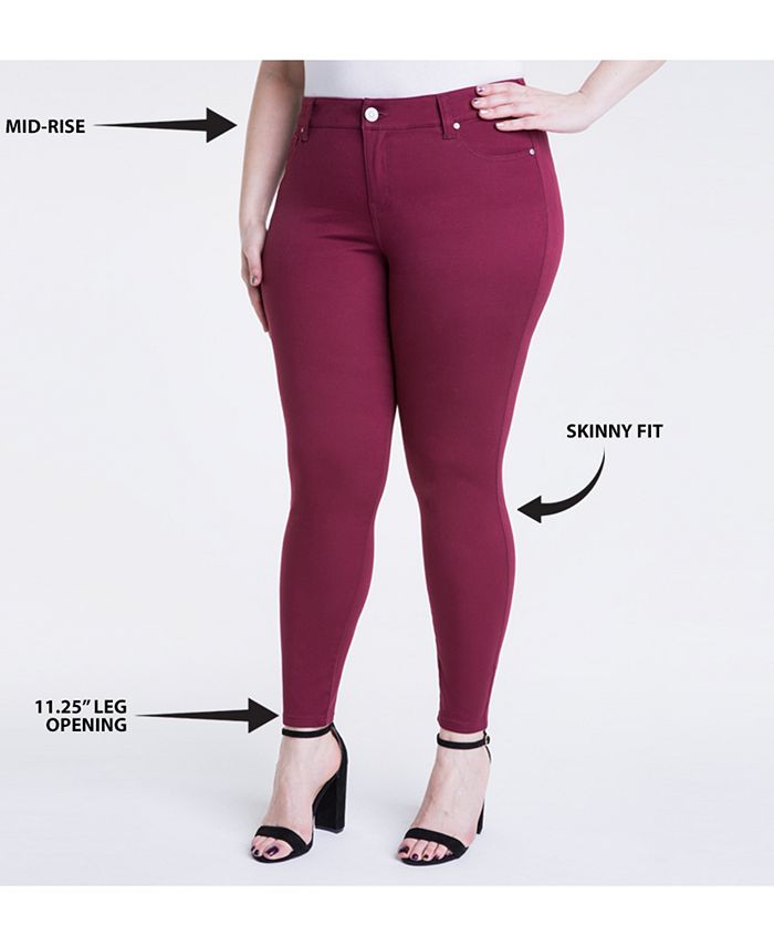 Celebrity Pink Trendy Plus Size Jayden Colored Skinny Jeans - Macy's
