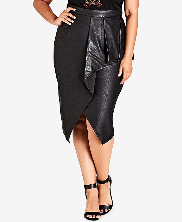 Pleather deals skirt chic