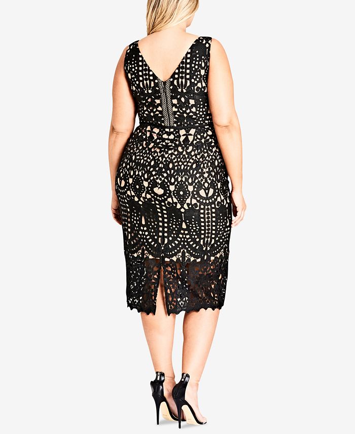 City Chic Trendy Plus Size All Class Lace Sheath Dress Macy s