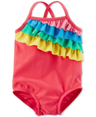 Carter's - Rainbow Ruffle Swimsuit, Baby Girls (0-24 months)
