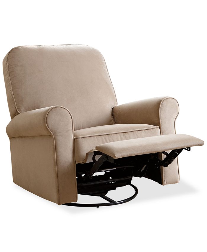 Abbyson Living CLOSEOUT! Levina Fabric Nursery Swivel Glider Recliner