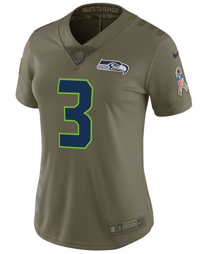Nike Women's Russell Wilson Seattle Seahawks Salute To Service Jersey Macy's