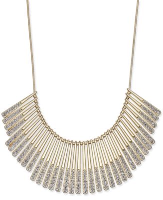 I.N.C. International Concepts Gold-Tone Pavé Statement Necklace ...