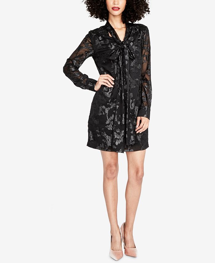 Rachel Rachel Roy Womens Metallic Chiffon Maxi Dress Black Size 6