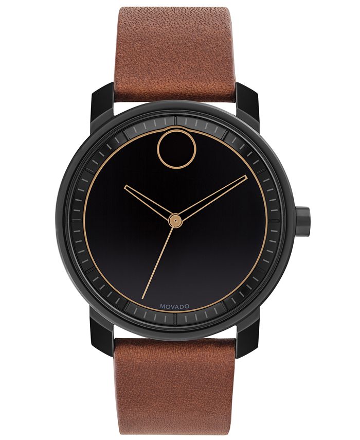 Movado men's swiss bold cognac discount