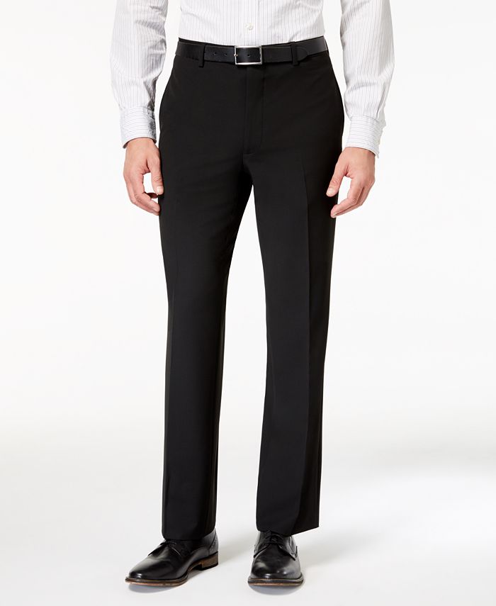 Tommy Hilfiger Men's Slim-Fit Stretch Performance Black Solid Suit ...