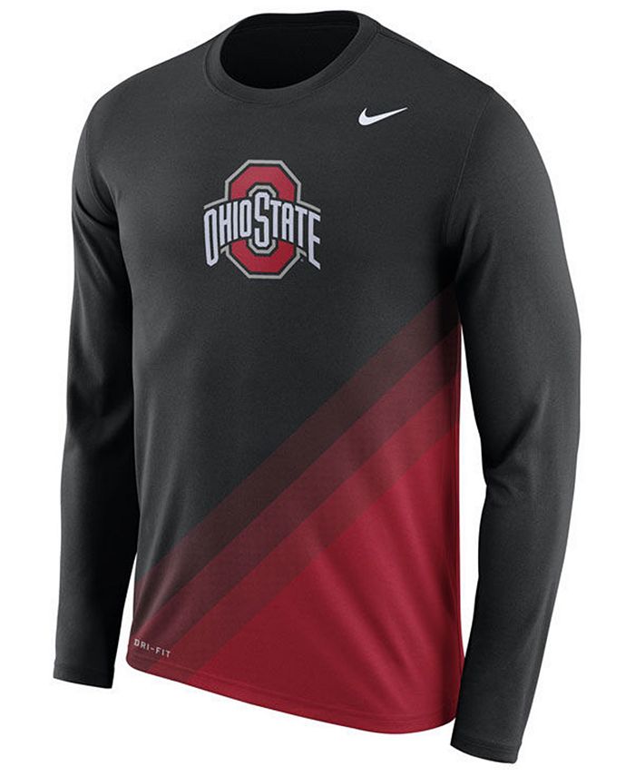 Nike Men's Ohio State Buckeyes Legend Sideline Long Sleeve T-Shirt - Macy's