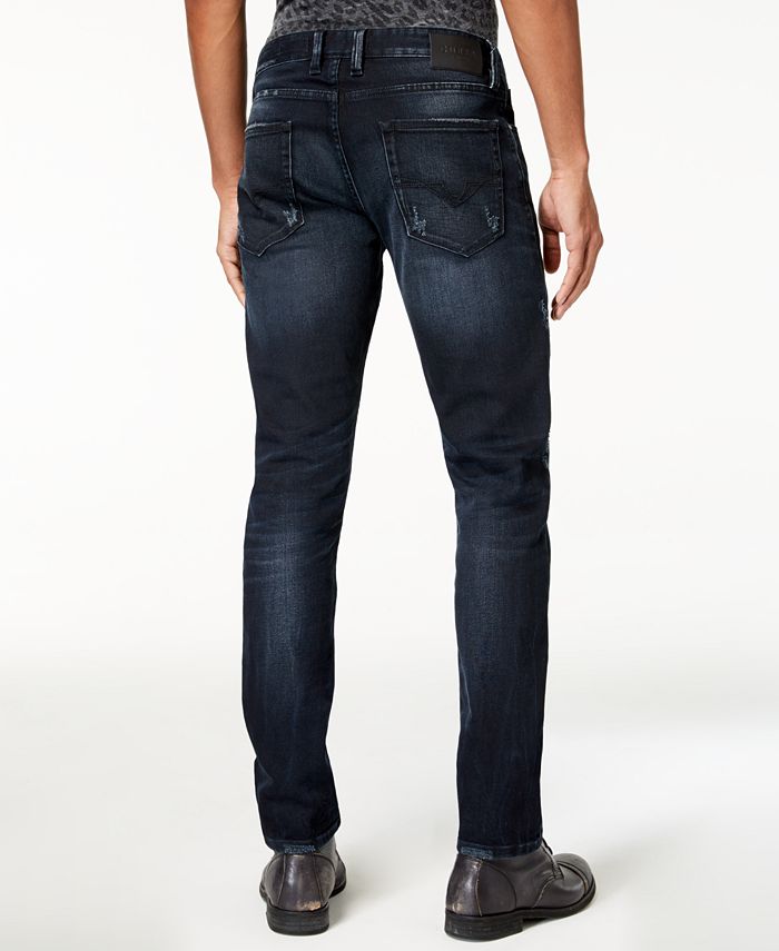 GUESS Men's Slim Tapered Fit Stretch Destroyed Jeans - Macy's