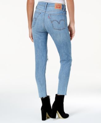levi's blue spice wedgie skinny jeans