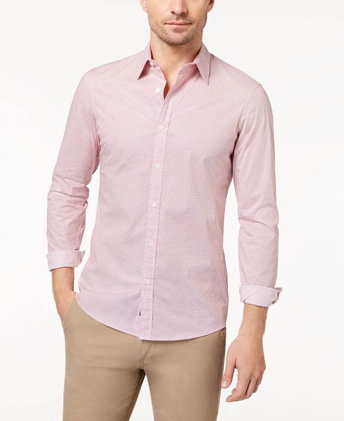 Michael Kors Men's Slim-Fit Danton-Print Shirt - Macy's