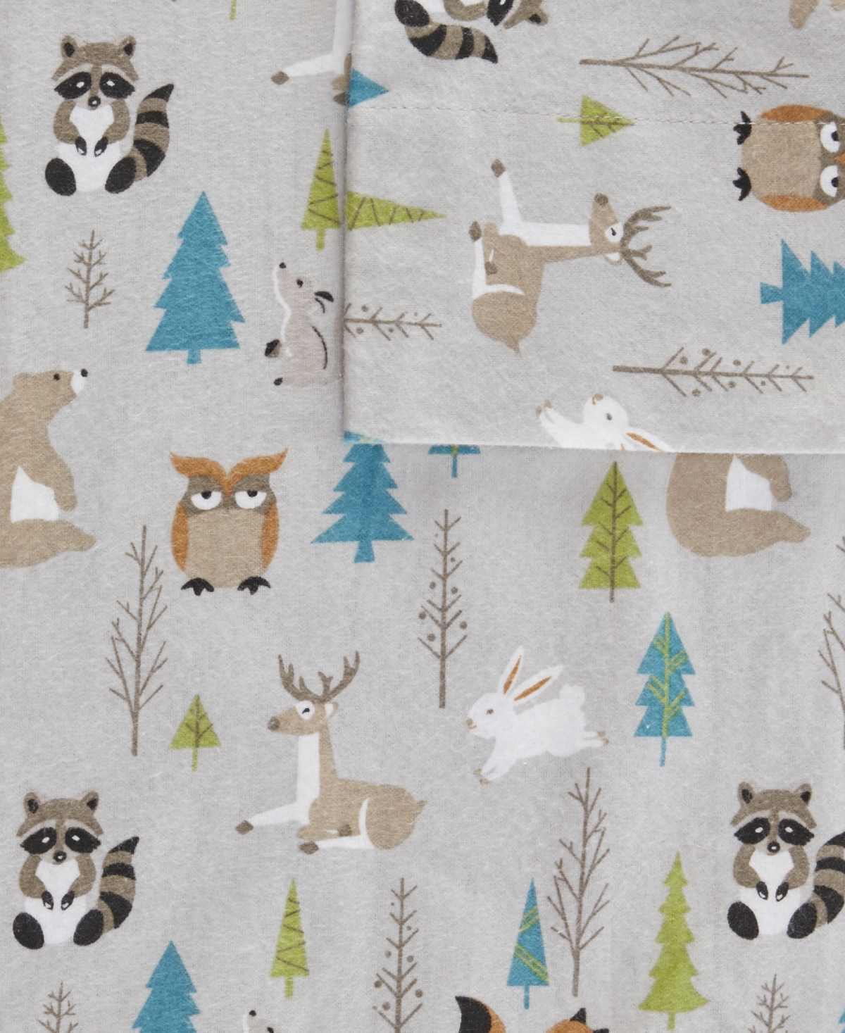 Sleep Philosophy True North By  Novelty Printed Cotton Flannel 3-pc. Sheet Set, Twin Xl In Multi Forest Animals