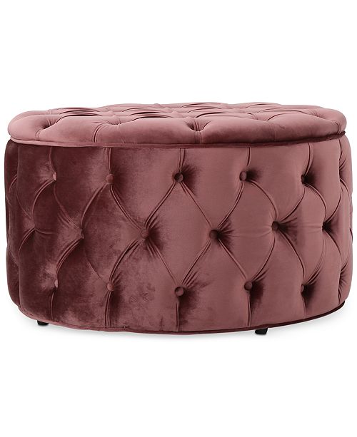Owain Round Ottoman, Quick Ship
