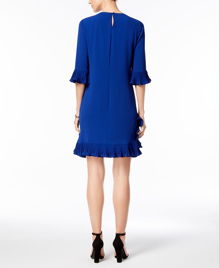 MSK PleatedRuffleTrim Shift Dress Macy's