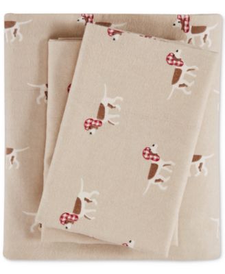 Printed Cotton Flannel 4-Pc. Sheet Set, King