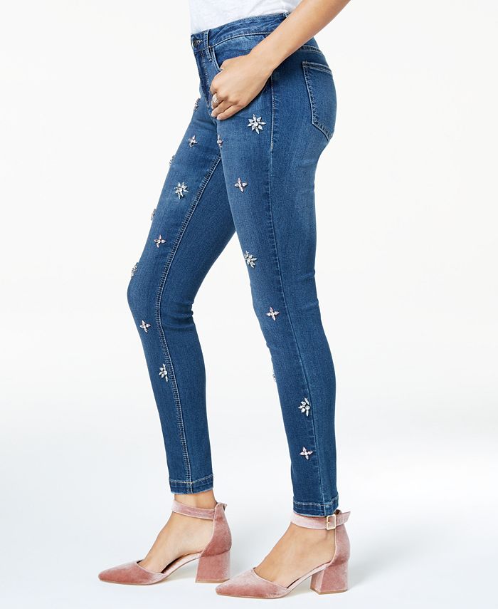 rhinestone skinny jeans