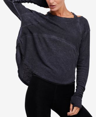 Free People - Juniors' Zenith High-Low Thumbhole Sweatshirt