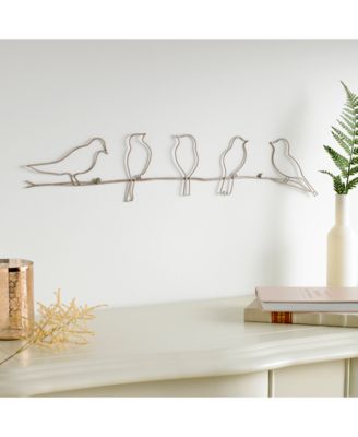 Graham & Brown - Soft Rose Gold-Tone Bird on a Wire Wall Art