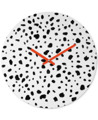 Deny Designs - Rebecca Allen Miss Monroes Dalmatian Round Clock