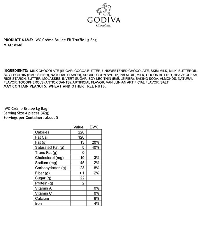 Godiva Individually Wrapped Crème Brulee Truffles Macy's