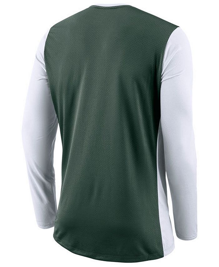 Nike Men's Michigan State Spartans Basketball Long Sleeve Shooter T ...