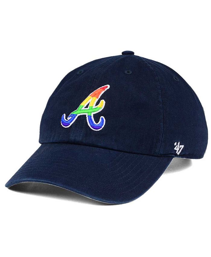 47 Brand Atlanta Braves Pride CLEAN UP Cap - Macy's