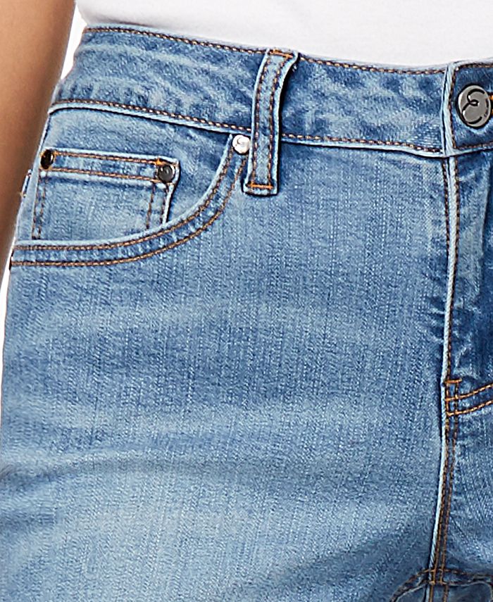 Earl Jeans Embellished Asymmetrical-Cuff Jeans - Macy's