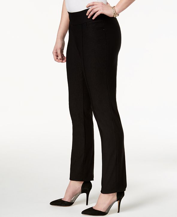 Style & Co Pull-On Fleece Lined Skinny Pants, Created for Macy's ...