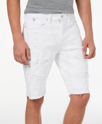 white jean shorts mens