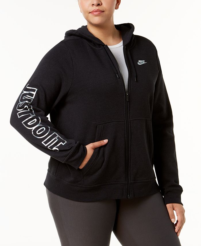 Nike plus size hoodie zip clearance