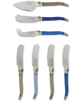 French Home 7-Pc. Cream & Blue Cheese Knife & Spreader Set - Macy's
