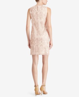 American Living Embroidered Mesh Overlay Dress