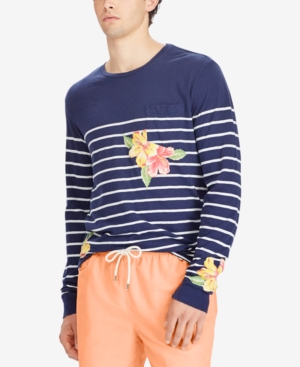 UPC 712169455262 product image for Polo Ralph Lauren Men's Custom Slim Fit Striped Long-Sleeve T-Shirt | upcitemdb.com