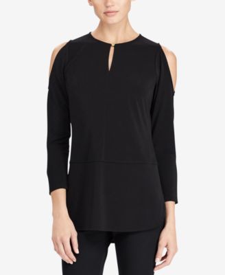 Lauren Ralph Lauren - Cold-Shoulder Keyhole Top