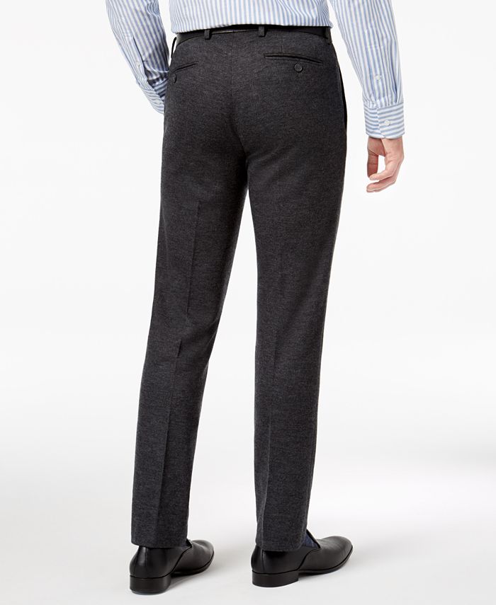 Bar III Men's Slim-Fit Gray Knit Suit Pants, Created for Macy's ...