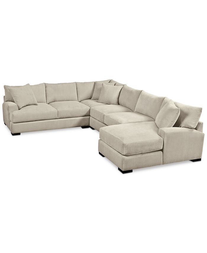 Furniture Rhyder 5Pc. Fabric Sectional Sofa with Chaise, Created for