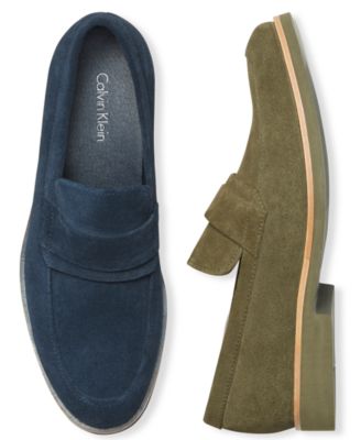 calvin klein suede loafers