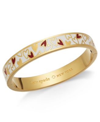 kate spade new york - Gold-Tone Colored Heart Bangle Bracelet