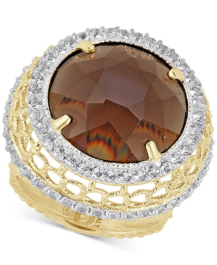 Macy's smoky top quartz ring