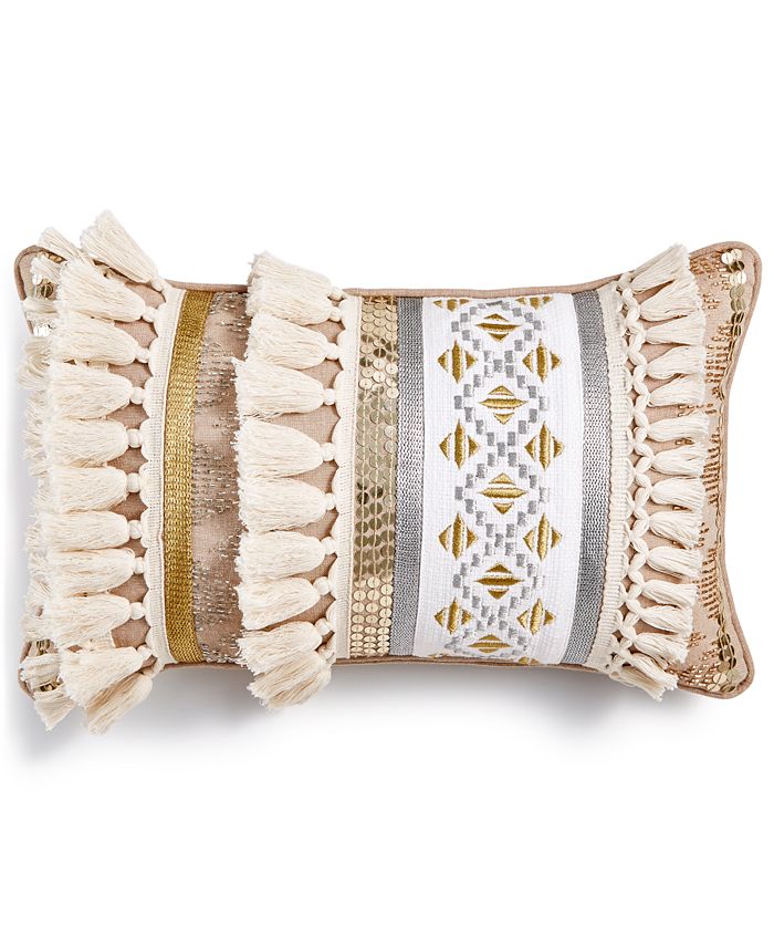 Lacourte LAST ACT! Hazel Embroidered 12" x 20" Decorative Pillow